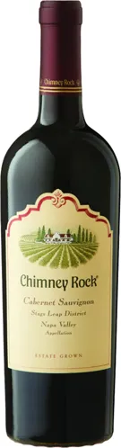 Bottle of Chimney Rock Cabernet Sauvignonwith label visible