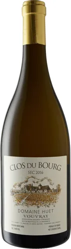Bottle of Domaine Huet Vouvray Clos du Bourg Secwith label visible