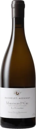 Bottle of Bachelet-Monnot Maranges 1er Cru 'La Fussière' Blancwith label visible