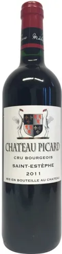 Bottle of Château Picard Saint-Estèphewith label visible
