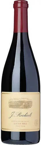 Bottle of J. Rochioli Little Hill Pinot Noirwith label visible