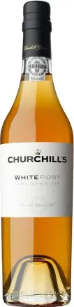 Bottle of Churchill's White Portwith label visible