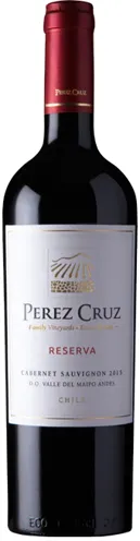 Bottle of Perez Cruz Cabernet Sauvignon Reservawith label visible