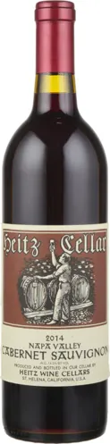 Bottle of Heitz Cellar Cabernet Sauvignonwith label visible