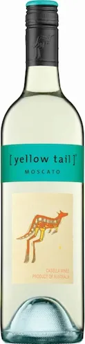 Bottle of Yellow Tail Moscatowith label visible