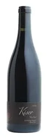 Bottle of Copain Kiser En Bas Pinot Noirwith label visible