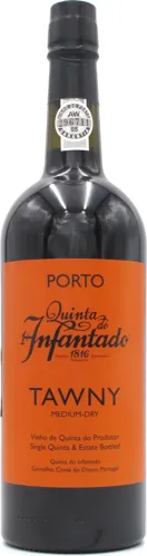 Bottle of Quinta do Infantado Tawny Porto Medium Drywith label visible