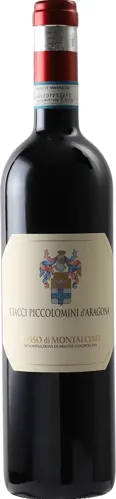 Bottle of Ciacci Piccolomini d'Aragona Rosso di Montalcinowith label visible