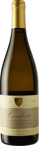 Bottle of André Perret Condrieu Clos Chansonwith label visible