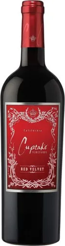 Bottle of Cupcake Red Velvetwith label visible
