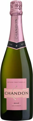 Bottle of CHANDON Australia Brut Roséwith label visible