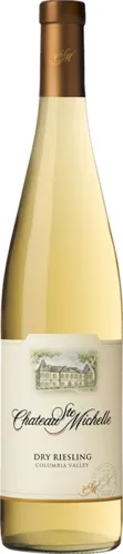 Bottle of Chateau Ste. Michelle Dry Rieslingwith label visible