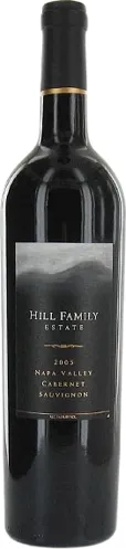 Bottle of Hill Family Estate Cabernet Sauvignonwith label visible