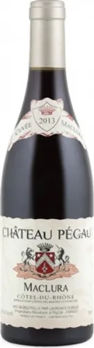 Bottle of Pegau Cuvée Maclura Côtes du Rhônewith label visible
