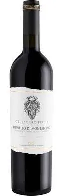 Bottle of Celestino Pecci Brunello di Montalcinowith label visible