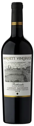 Bottle of Barnett Rattlesnake Cabernet Sauvignonwith label visible