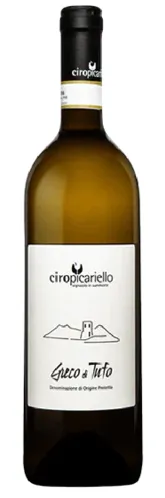Bottle of Ciro Picariello Greco di Tufowith label visible
