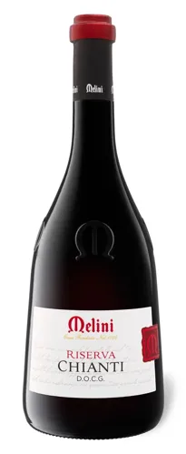 Bottle of Melini Chianti Riservawith label visible