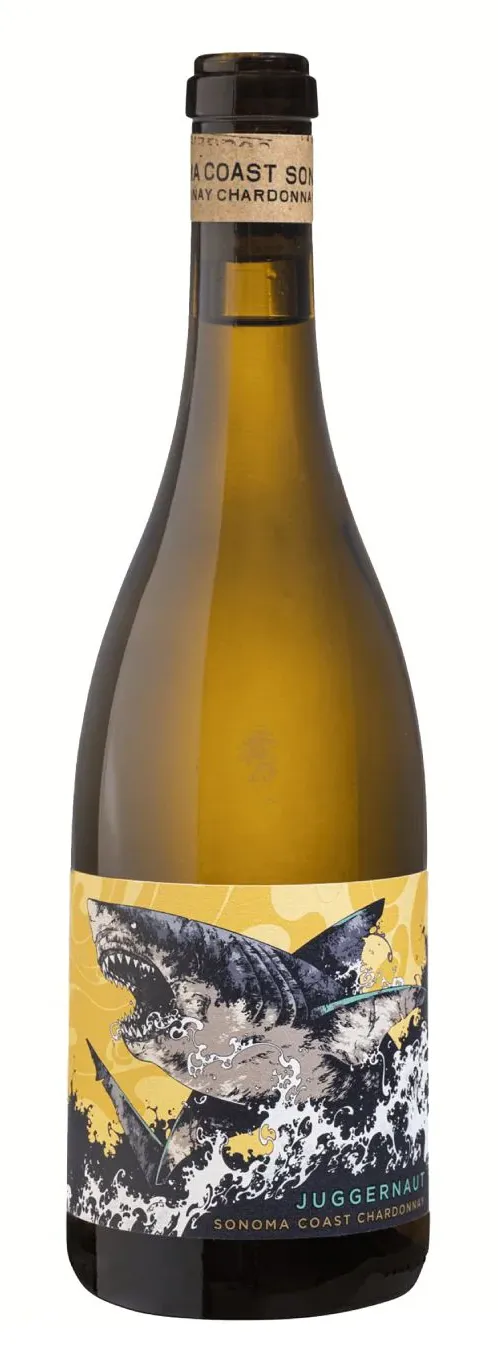 Bottle of Juggernaut Chardonnaywith label visible