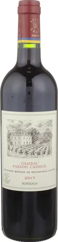 Bottle of Chateau Paradis Casseuil Bordeauxwith label visible