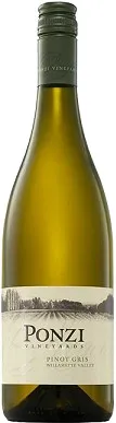 Bottle of Ponzi Pinot Griswith label visible