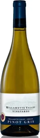 Bottle of Willamette Valley Vineyards Pinot Griswith label visible
