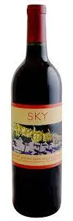 Bottle of Sky Vineyards Zinfandelwith label visible