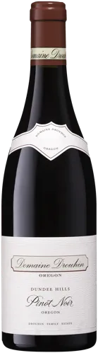 Bottle of Domaine Drouhin Pinot Noirwith label visible