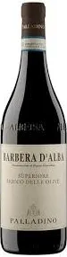 Bottle of Palladino Barbera d'Alba Superiorewith label visible