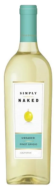 Bottle of Simply Naked Pinot Grigio Unoakedwith label visible