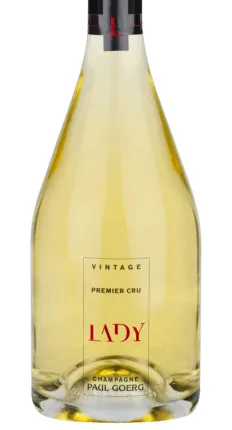 Bottle of Paul Goerg Cuvée Lady Champagnewith label visible