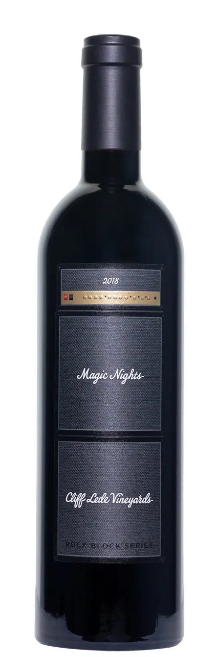 Bottle of Cliff Lede Rock Block Series Magic Nightswith label visible