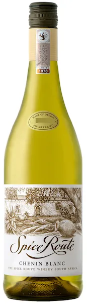 Bottle of Spice Route Chenin Blancwith label visible