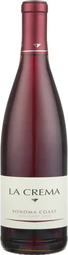 Bottle of La Crema Sonoma Coast Pinot Noirwith label visible