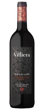 Bottle of Villiera Down to Earth Redwith label visible