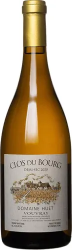 Bottle of Domaine Huet Clos du Bourg Vouvray Demi-Secwith label visible