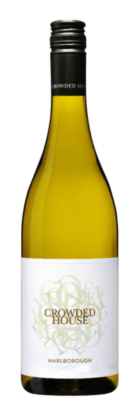 Bottle of Crowded House Sauvignon Blancwith label visible