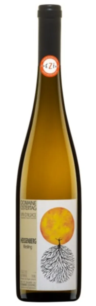Bottle of Domaine Ostertag Heissenberg Rieslingwith label visible
