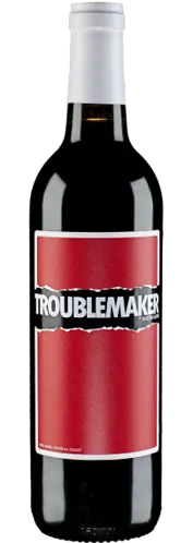 Bottle of Troublemaker Red Blendwith label visible