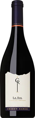 Bottle of Craggy Range Gimblett Gravels Le Solwith label visible