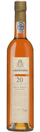 Bottle of Andresen 20 Year Old White Portowith label visible