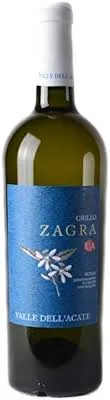 Bottle of Valle dell'Acate 'Zagra' Grillo Siciliawith label visible