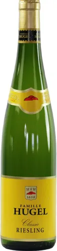 Bottle of Hugel Classic Rieslingwith label visible