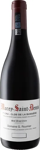 Bottle of Domaine G. Roumier Morey-Saint-Denis Premier Cru Clos de La Bussièrewith label visible