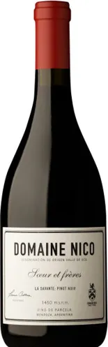 Bottle of Domaine Nico La Savante Pinot Noirwith label visible
