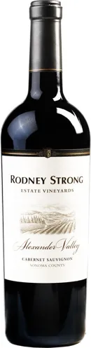 Bottle of Rodney Strong Estate Cabernet Sauvignonwith label visible