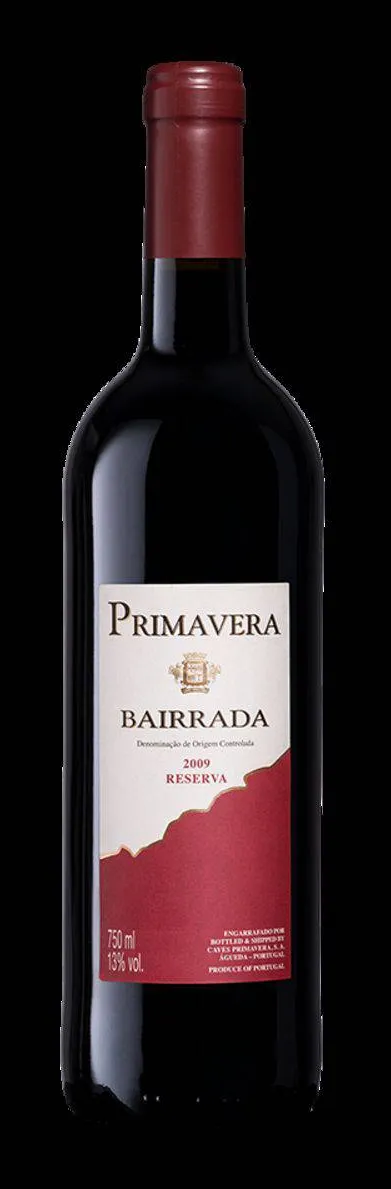 Bottle of Caves Primavera Bairrada Reservawith label visible