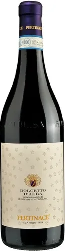 Bottle of Pertinace Dolcetto D'Albawith label visible