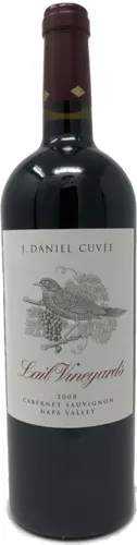Bottle of Lail Vineyards J. Daniel Cuvée Cabernet Sauvignonwith label visible