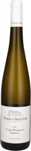 Bottle of Markus Molitor Ürziger Würzgarten Riesling Kabinettwith label visible